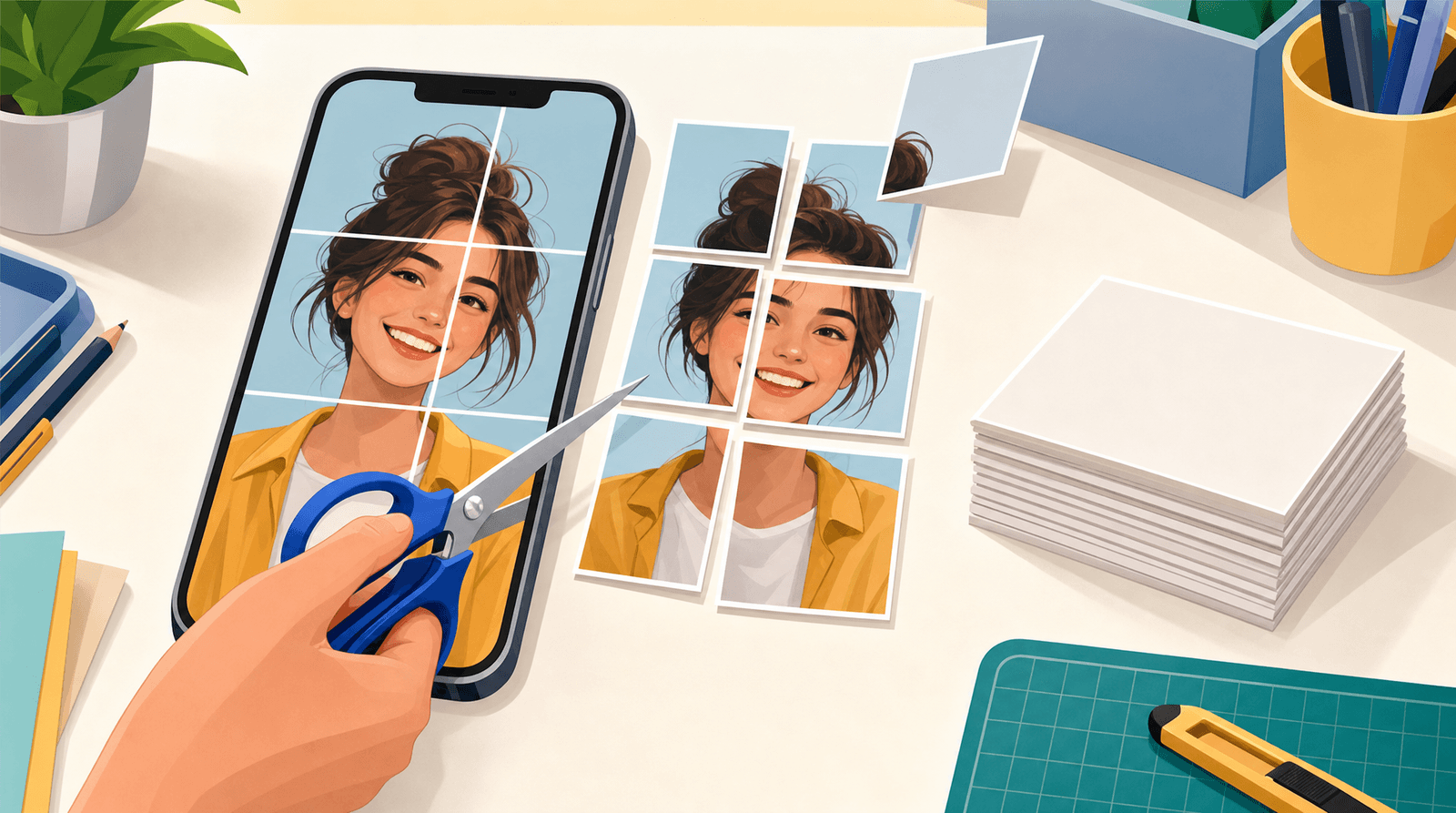 How to Split a Photo Into an Instagram Grid With the Liinks Instagram Grid Maker